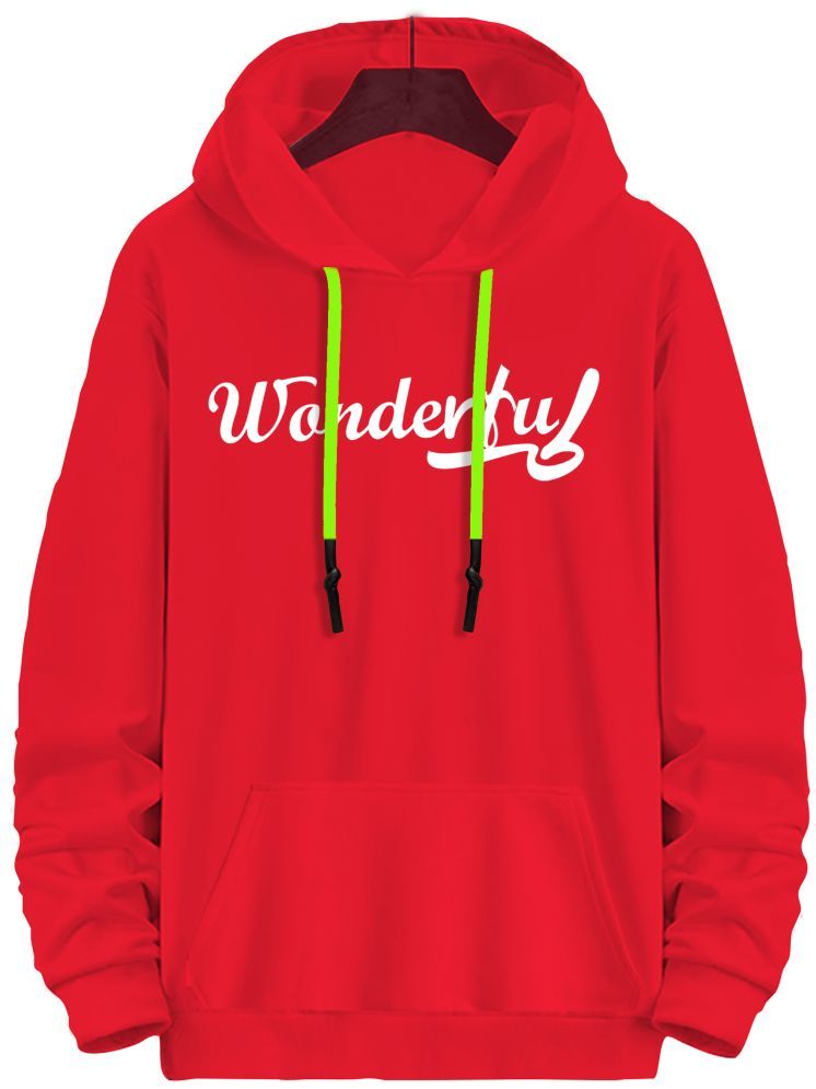     			fashion and youth Cotton Blend Hooded Men's Sweatshirt - Red ( Pack of 1 )