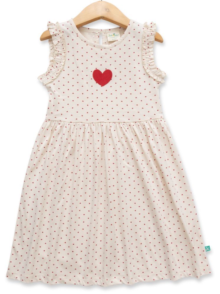     			Juscubs Off White Cotton Baby Girl Frock ( Pack of 1 )