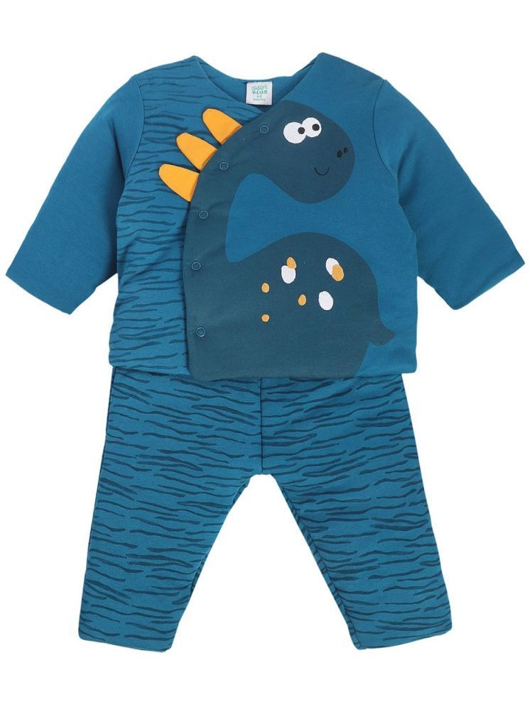     			MINI KLUB Blue Cotton Baby Boy Top & Trouser ( Pack of 1 )