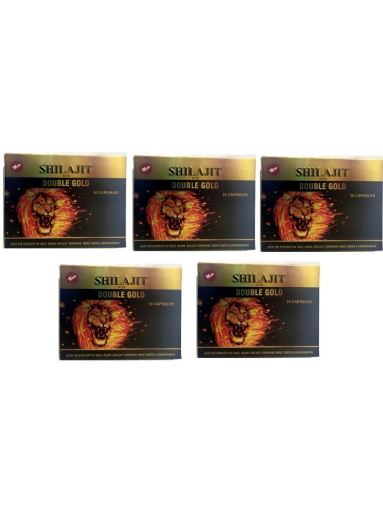     			SHILAJIT WITH DOUBLE GOLD (10 CAPSULE) PACK OF 5