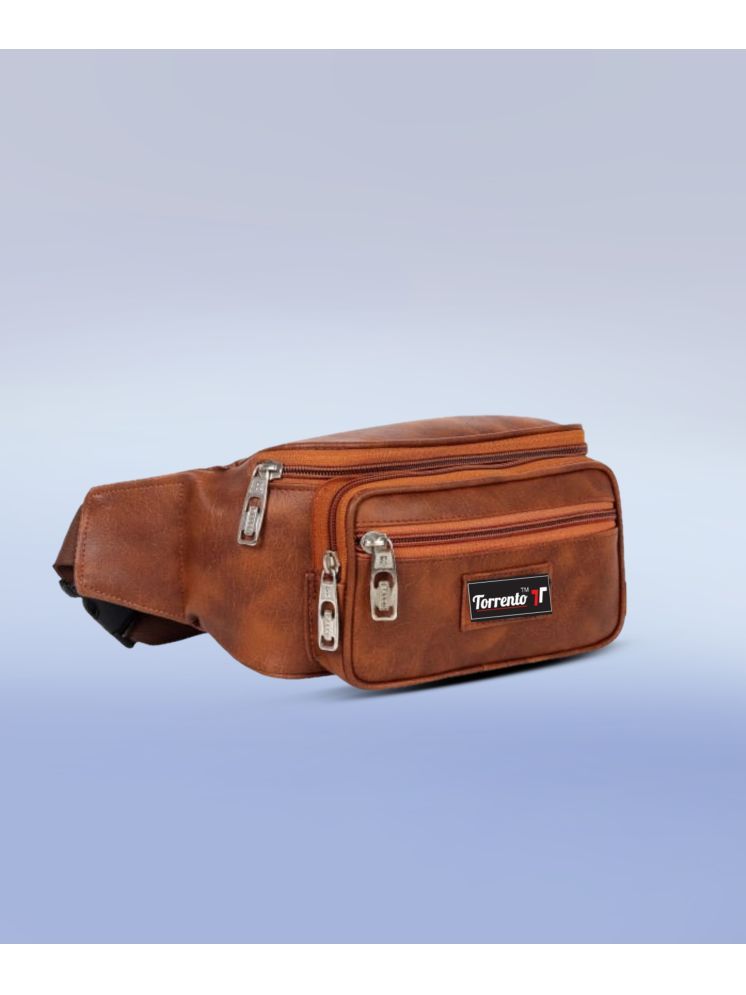     			Torrento Travel Waist Bag P.U. Brown Waist Pouch