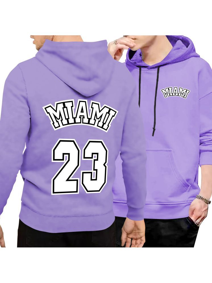     			fashion and youth Cotton Blend Hooded Men's Sweatshirt - Purple ( Pack of 1 )