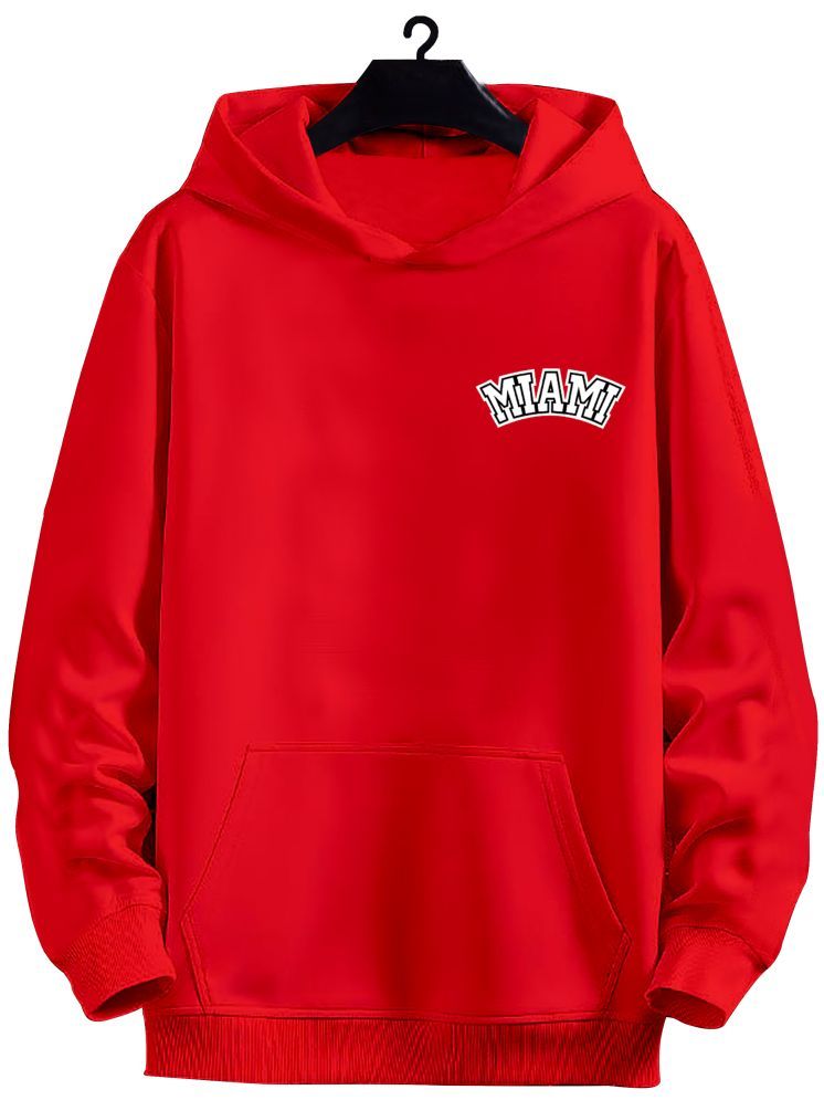     			fashion and youth Cotton Blend Hooded Men's Sweatshirt - Red ( Pack of 1 )