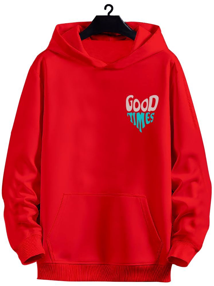     			fashion and youth Cotton Blend Hooded Men's Sweatshirt - Red ( Pack of 1 )