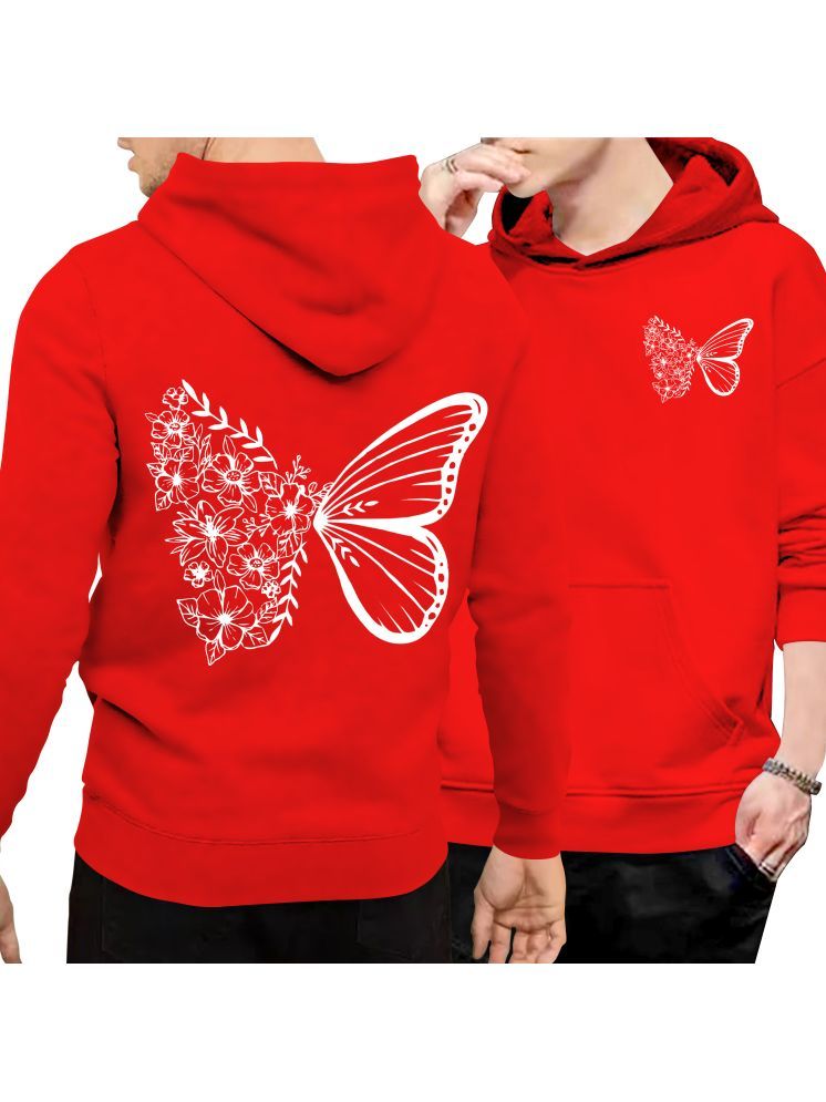     			fashion and youth Cotton Blend Hooded Men's Sweatshirt - Red ( Pack of 1 )