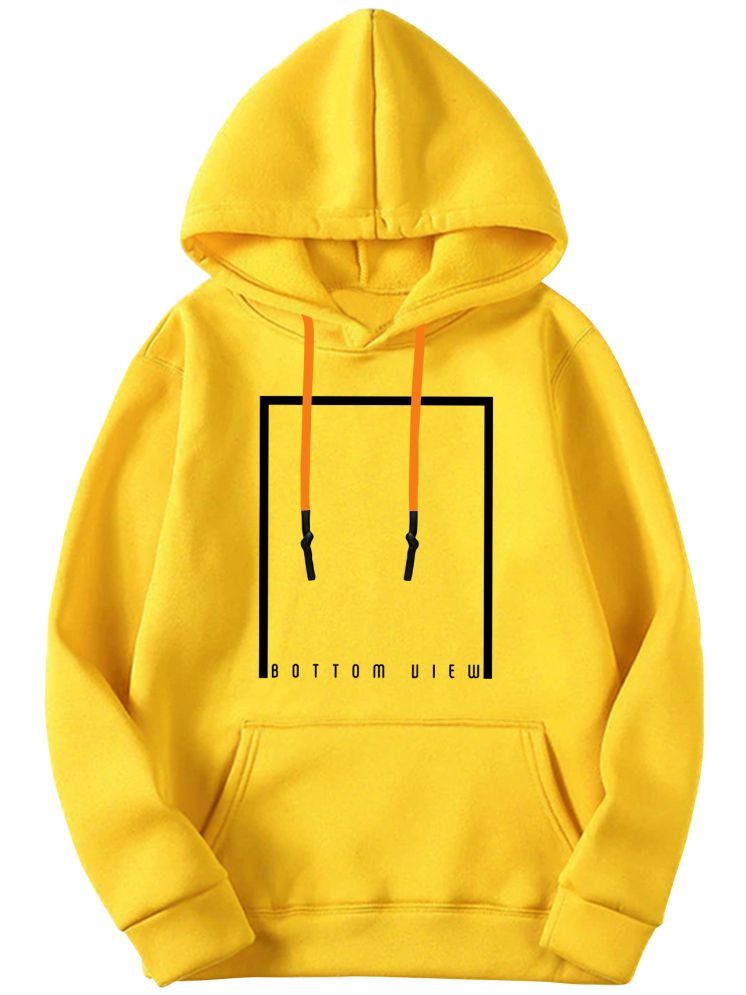     			fashion and youth Cotton Blend Hooded Men's Sweatshirt - Yellow ( Pack of 1 )