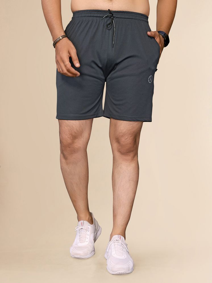     			Anand Grey Polyester Men's Shorts ( Pack of 1 )