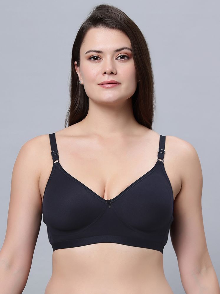     			IN CARE LINGERIE Navy Blue Cotton Blend Non Padded Women's Everyday Bra ( Pack of 1 )