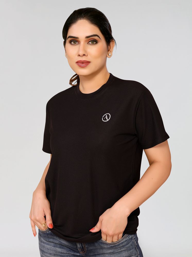     			Kashvi Black Lycra Regular Fit Women's T-Shirt ( Pack of 1 )