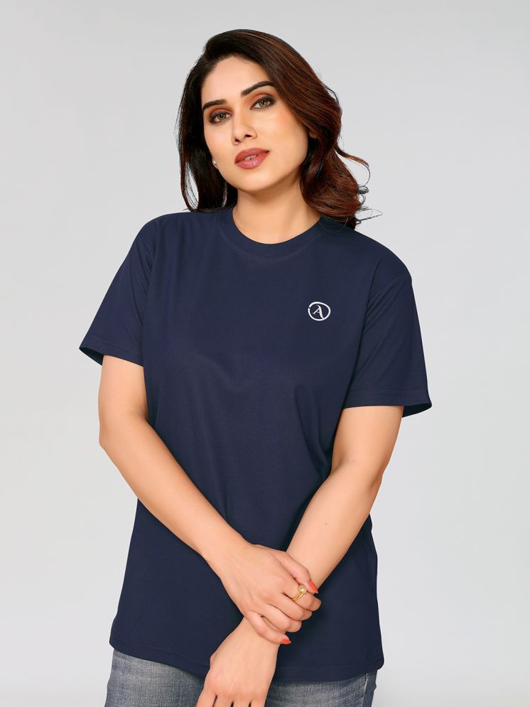     			Kashvi Navy Blue Lycra Regular Fit Women's T-Shirt ( Pack of 1 )