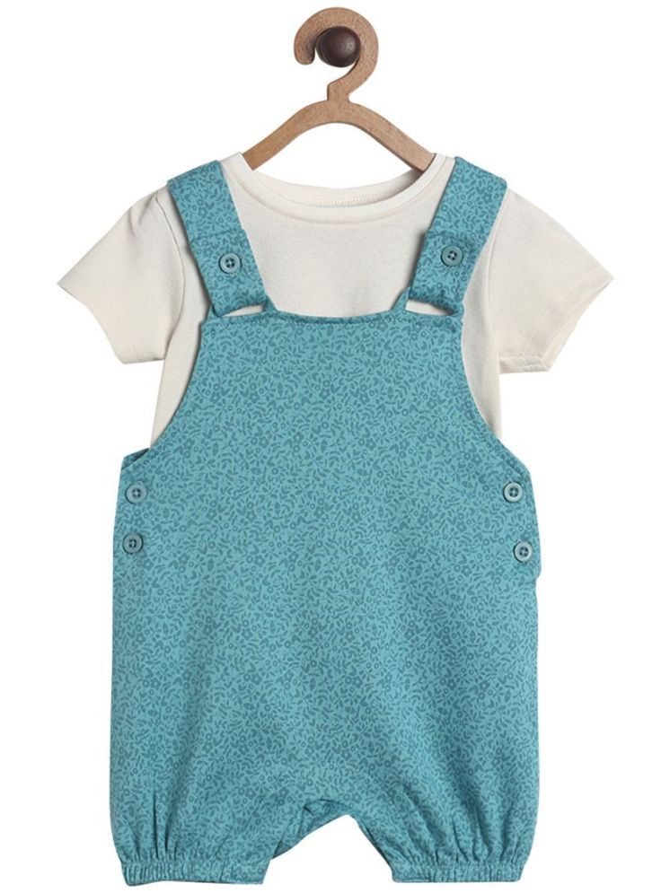     			MINI KLUB Blue Cotton Baby Girl Dungaree Sets ( Pack of 1 )