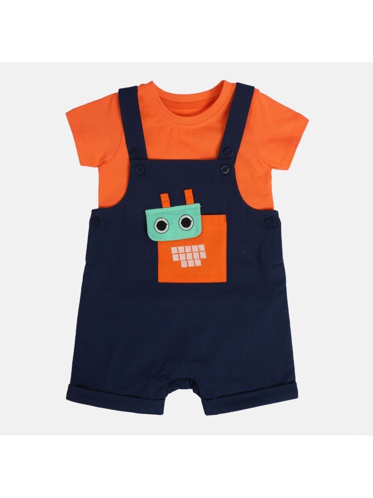     			MINI KLUB Pack of 1 Baby Boys Cotton Dungaree Sets ( Navy )