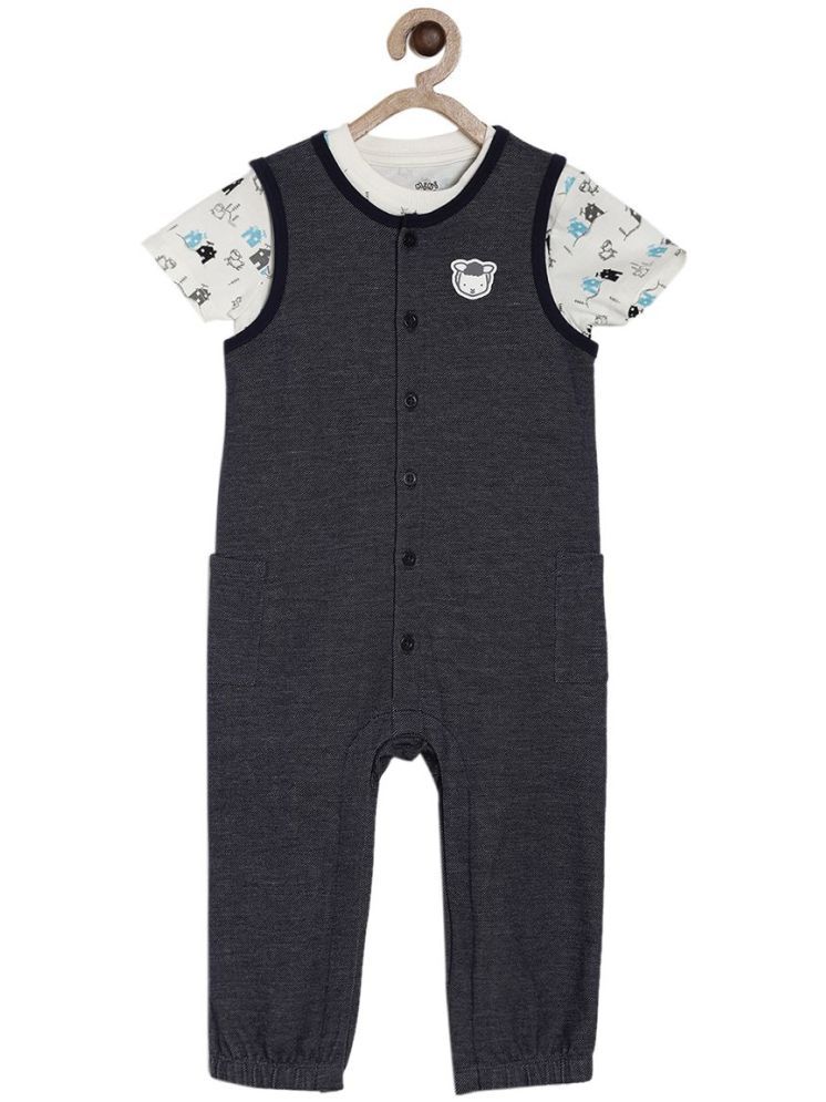     			MINI KLUB Pack of 1 Baby Boys Cotton Blend Dungaree Sets ( Navy )