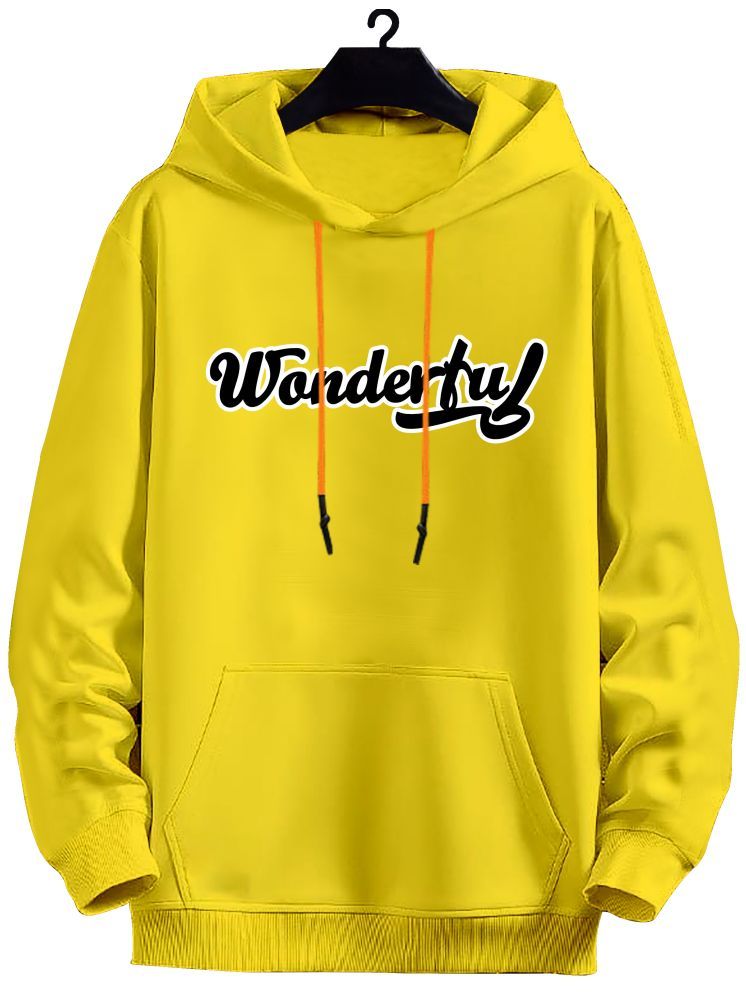     			fashion and youth Cotton Blend Hooded Men's Sweatshirt - Yellow ( Pack of 1 )