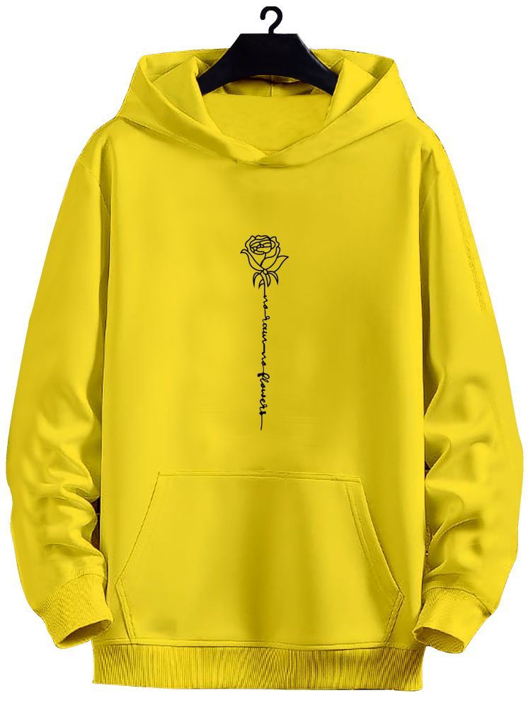     			fashion and youth Cotton Blend Hooded Men's Sweatshirt - Yellow ( Pack of 1 )