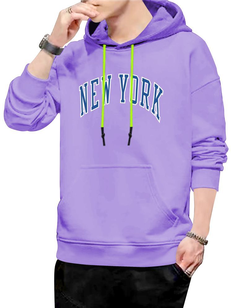     			fashion and youth Cotton Blend Hooded Men's Sweatshirt - Purple ( Pack of 1 )