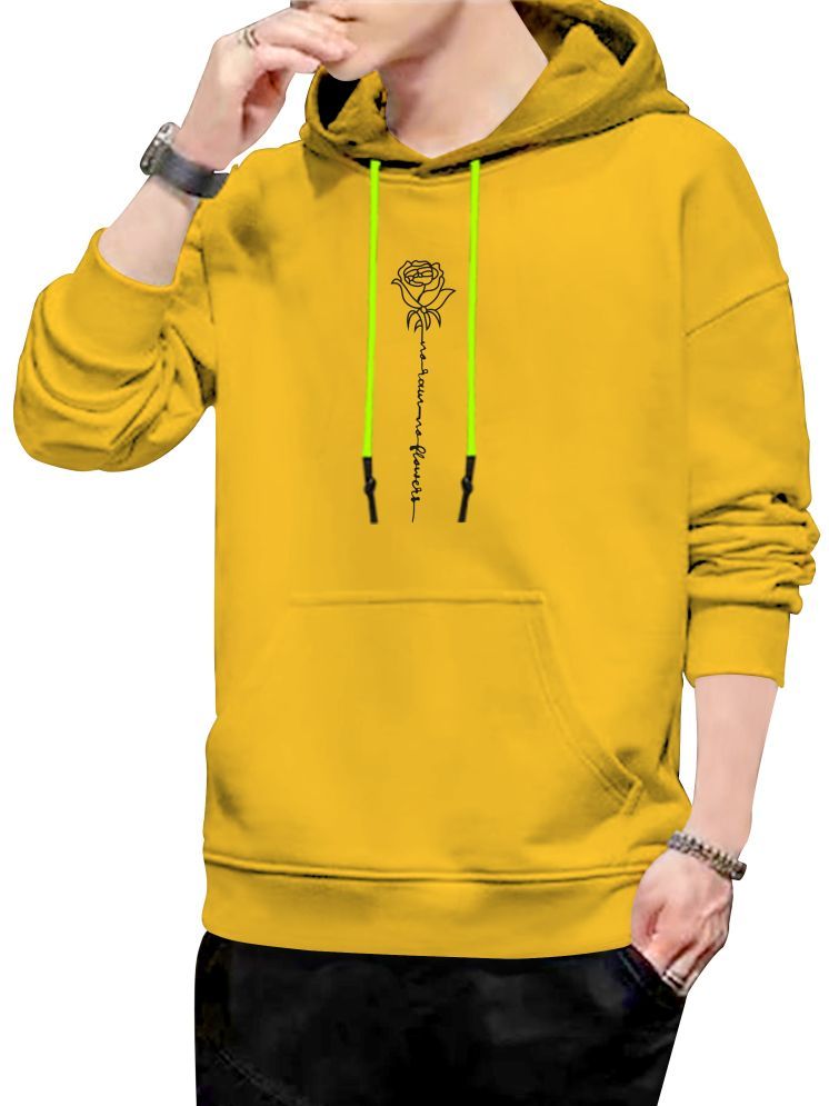     			fashion and youth Cotton Blend Hooded Men's Sweatshirt - Yellow ( Pack of 1 )