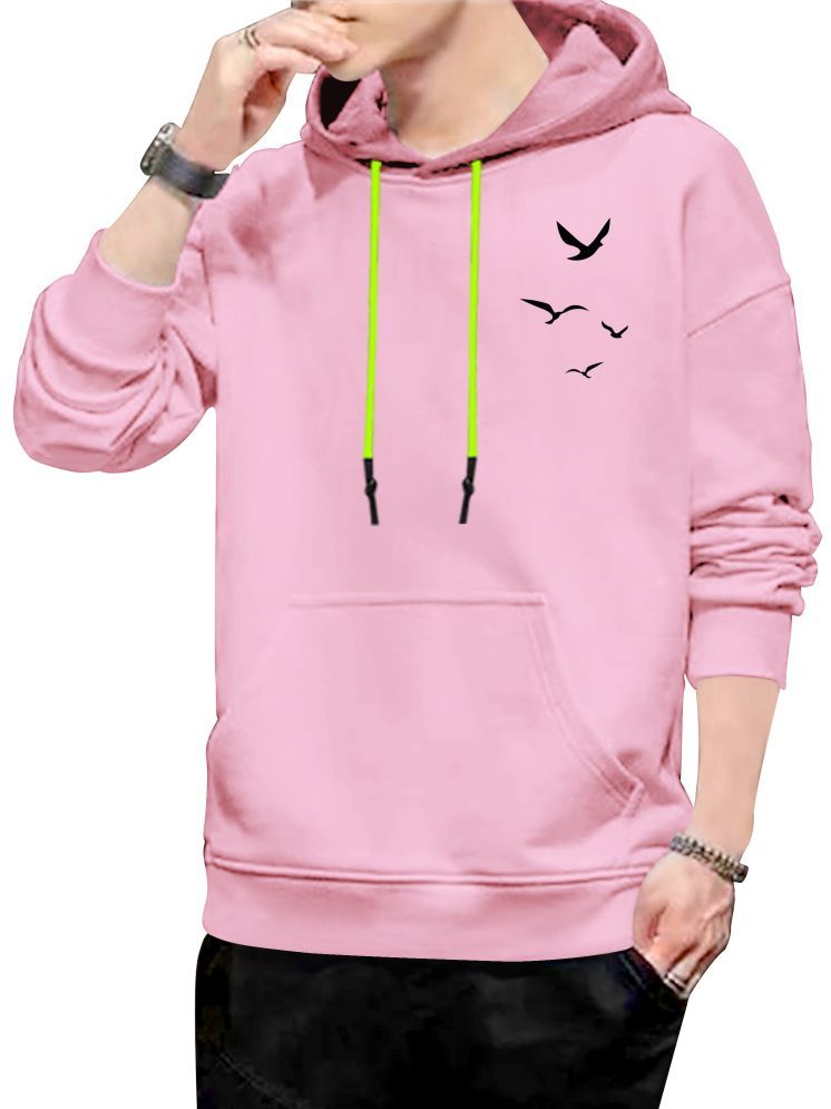     			fashion and youth Cotton Blend Hooded Men's Sweatshirt - Pink ( Pack of 1 )