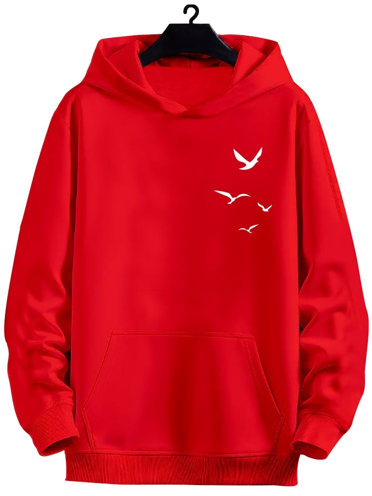     			fashion and youth Cotton Blend Hooded Men's Sweatshirt - Red ( Pack of 1 )