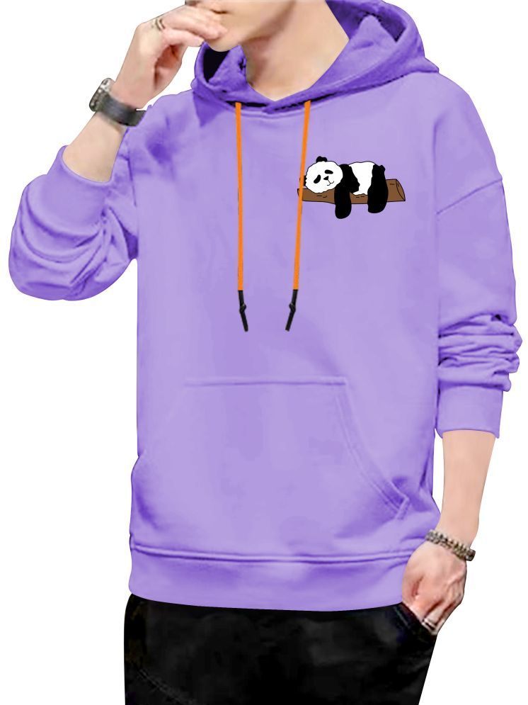     			fashion and youth Cotton Blend Hooded Men's Sweatshirt - Purple ( Pack of 1 )