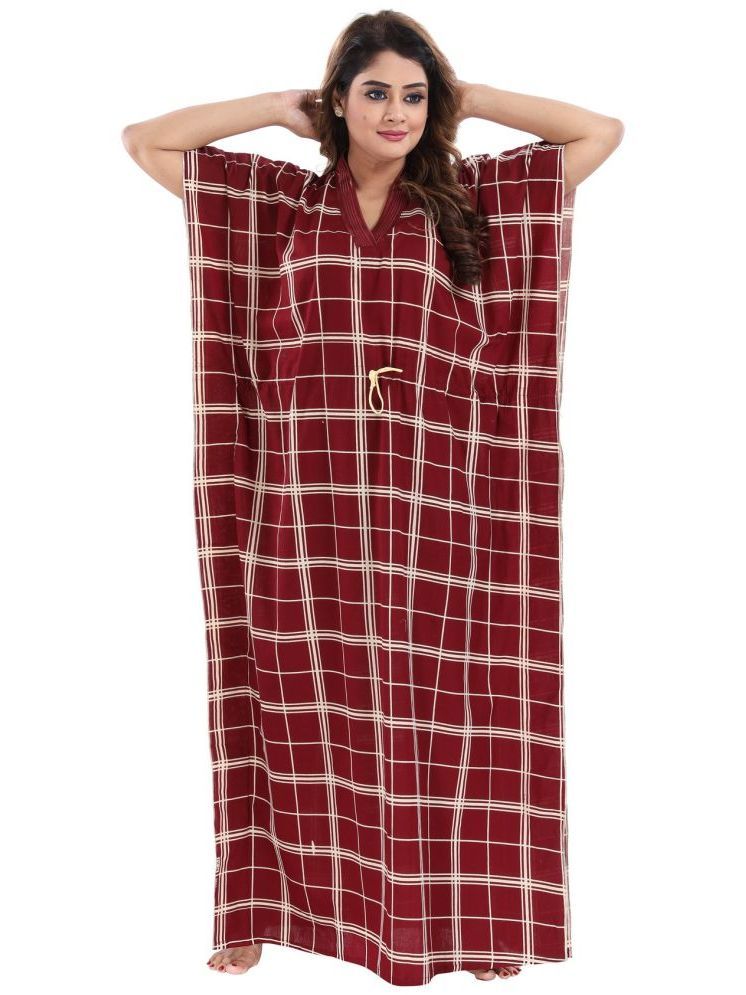     			Cinco Multicolor Cotton Blend Women's Nightwear Kaftan Night Dress ( Pack of 1 )