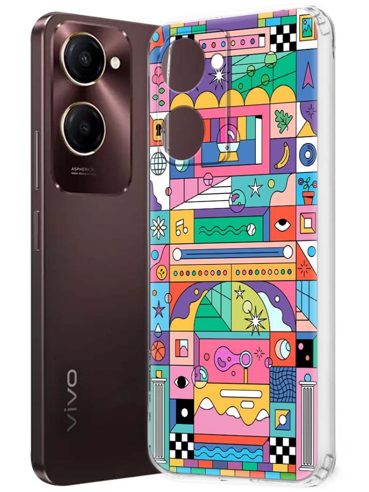     			NBOX Multicolor Printed Back Cover Silicon Compatible For Vivo Y28s 5G ( Pack of 1 )