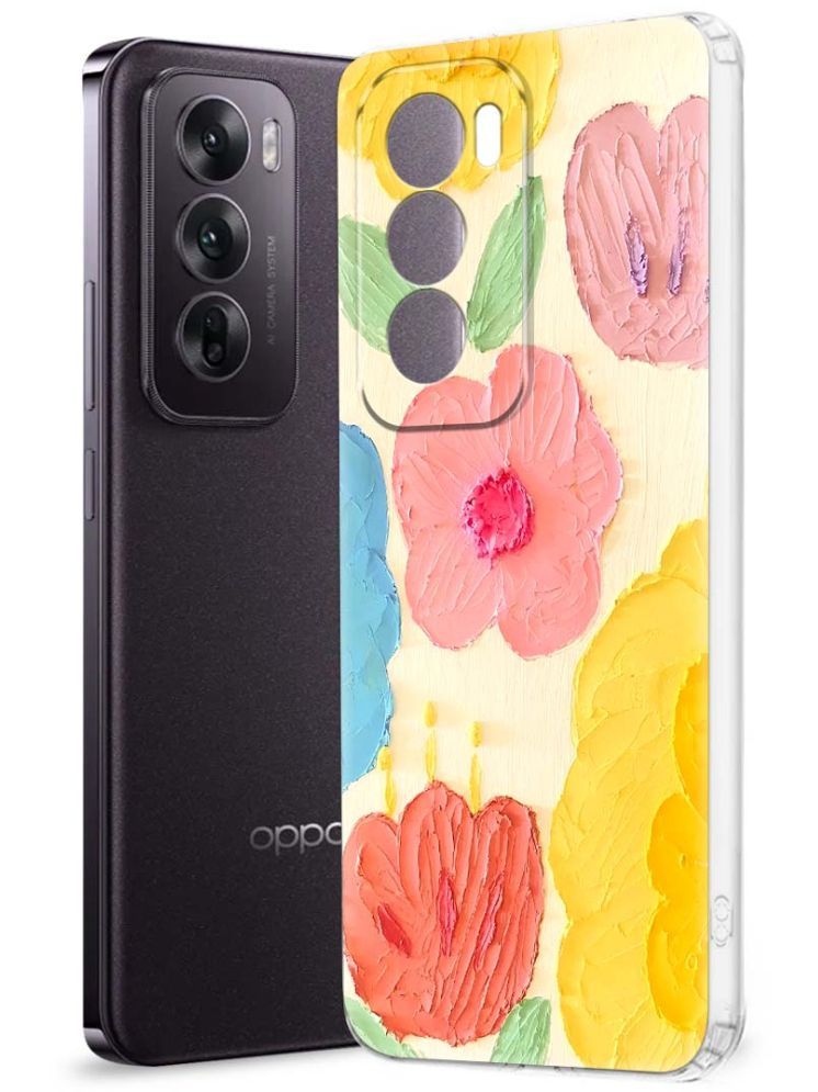     			NBOX Multicolor Printed Back Cover Silicon Compatible For Oppo Reno 12 5G ( Pack of 1 )