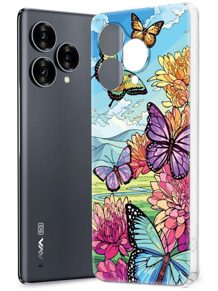     			NBOX Multicolor Printed Back Cover Silicon Compatible For Lava Blaze Curve 5G ( Pack of 1 )