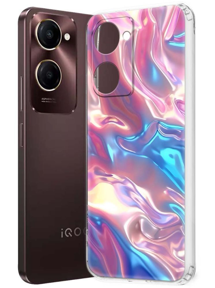     			NBOX Multicolor Printed Back Cover Silicon Compatible For iQOO Z9 Lite 5G ( Pack of 1 )