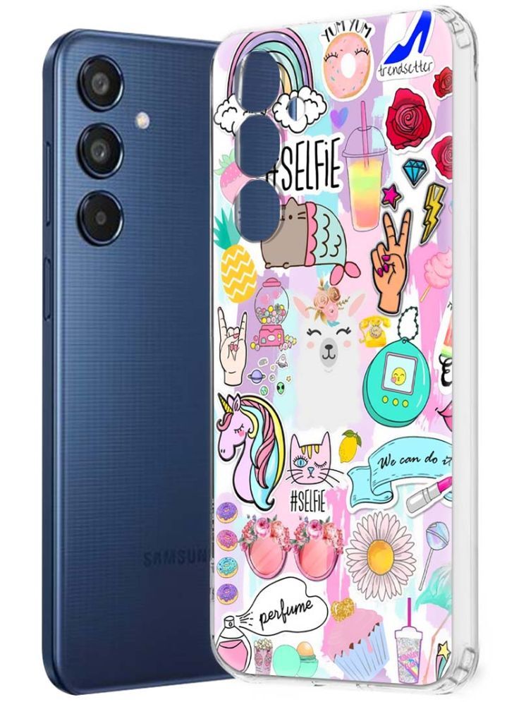     			NBOX Multicolor Printed Back Cover Silicon Compatible For Samsung Galaxy M35 5G ( Pack of 1 )