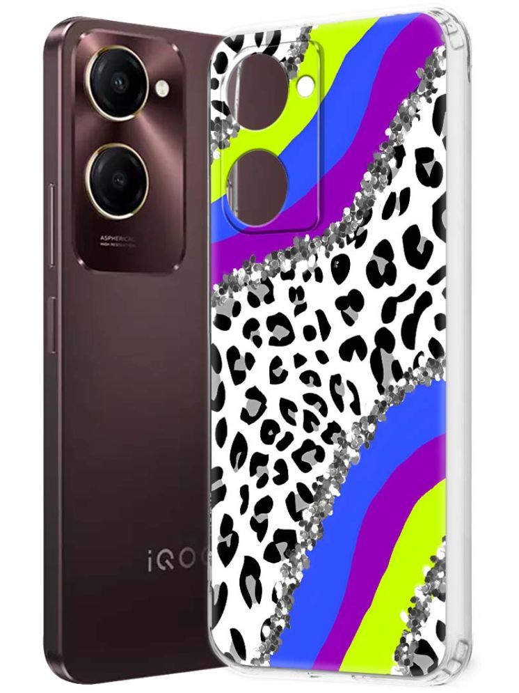     			NBOX Multicolor Printed Back Cover Silicon Compatible For iQOO Z9 Lite 5G ( Pack of 1 )