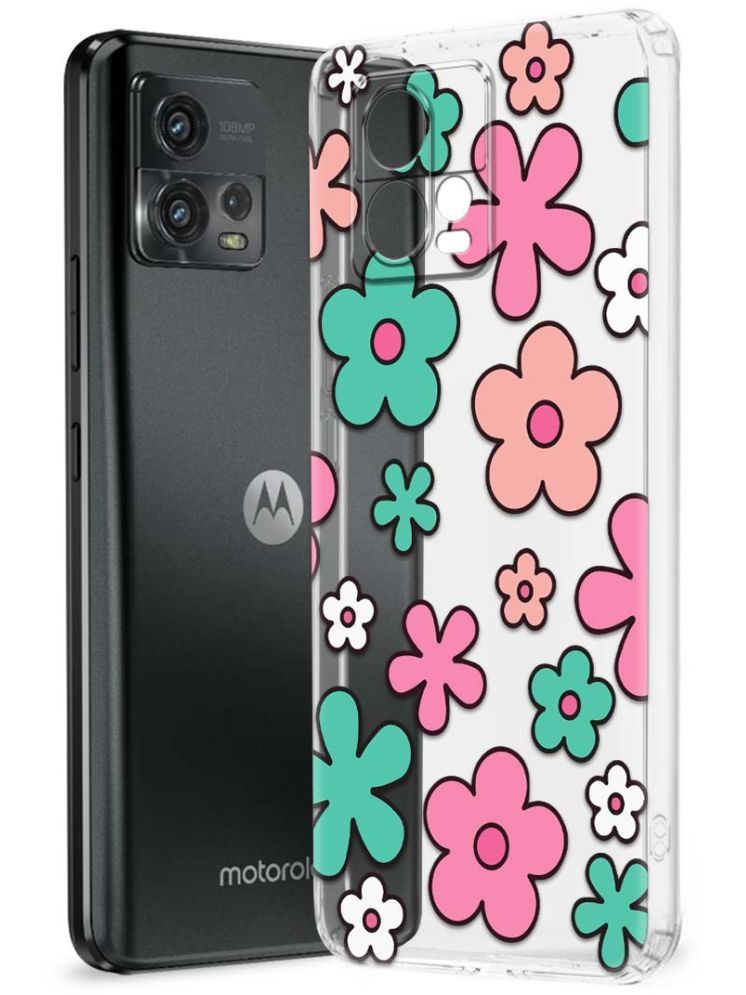     			NBOX Multicolor Printed Back Cover Silicon Compatible For Motorola G72 ( Pack of 1 )