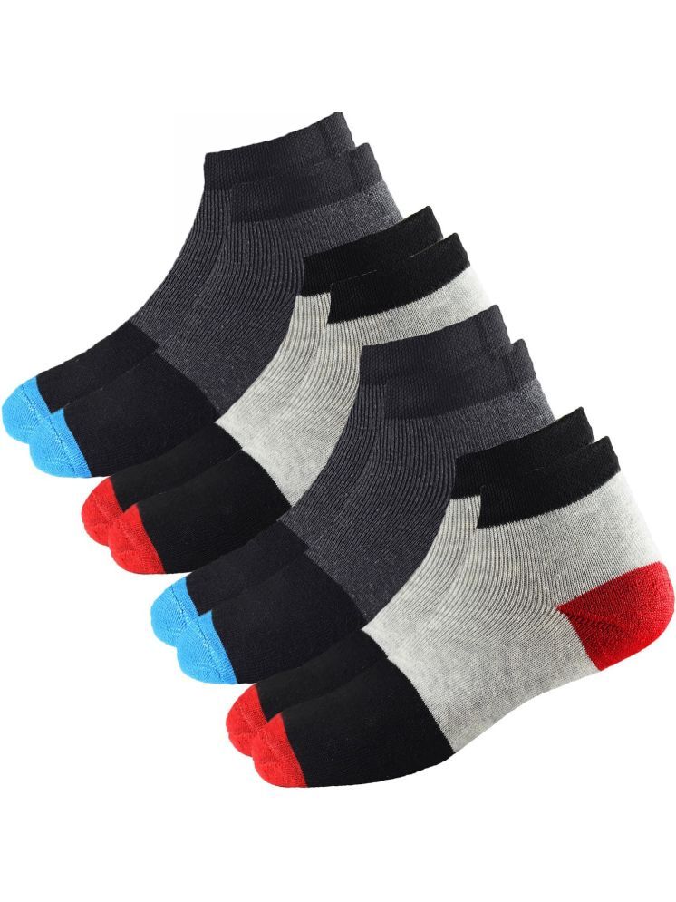     			hicode Cotton Men's Self Design Multicolor Ankle Length Socks ( Pack of 4 )