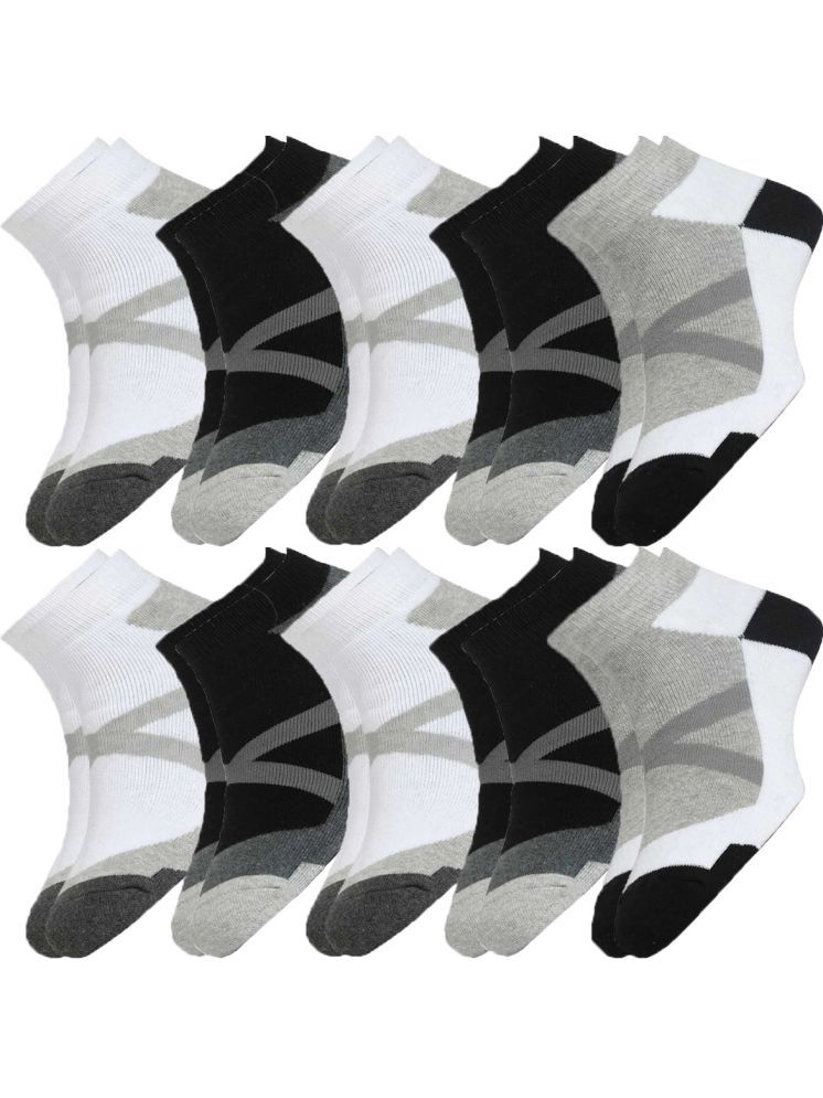     			hicode Cotton Men's Self Design Multicolor Ankle Length Socks ( Pack of 10 )