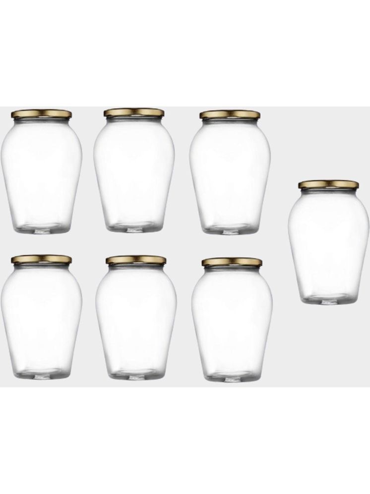     			1st Time Glass Container Jar Glass Transparent Utility Container ( Set of 7 )