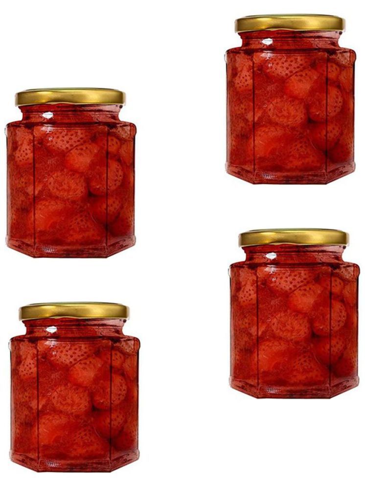     			1st Time Glass Container Jar Glass Transparent Utility Container ( Set of 4 )