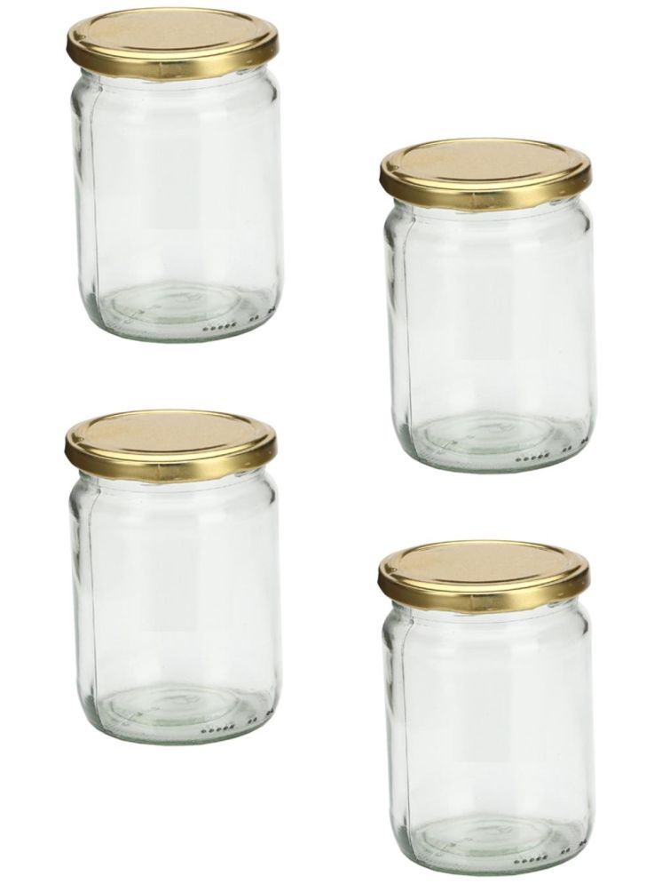     			1st Time Glass Container Jar Glass Transparent Utility Container ( Set of 4 )