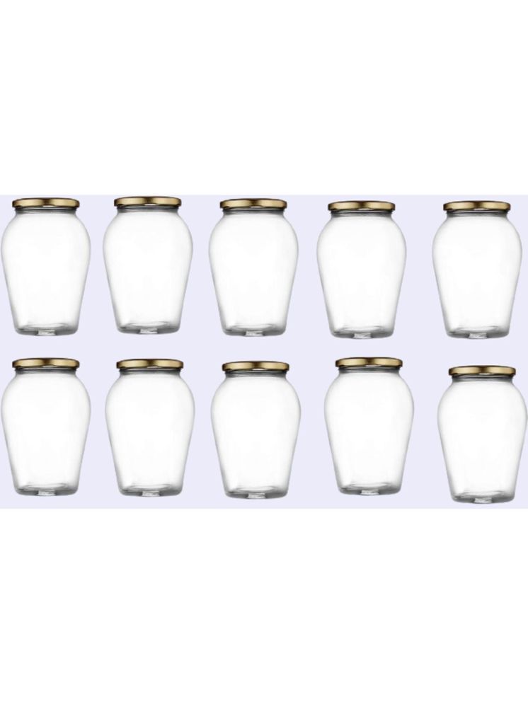     			1st Time Glass Container Jar Glass Transparent Utility Container ( Set of 10 )