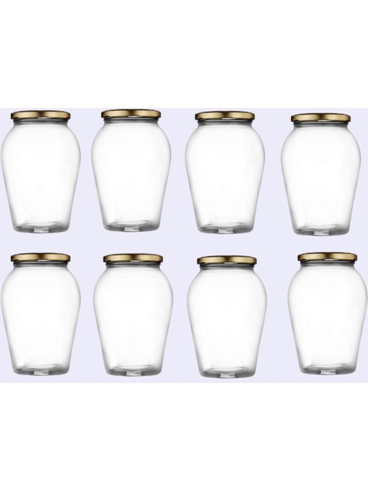     			1st Time Glass Container Jar Glass Transparent Utility Container ( Set of 8 )