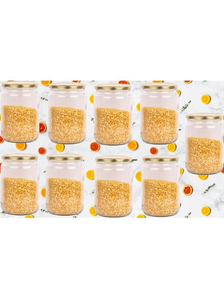     			1st Time Glass Container Jar Glass Transparent Utility Container ( Set of 9 )