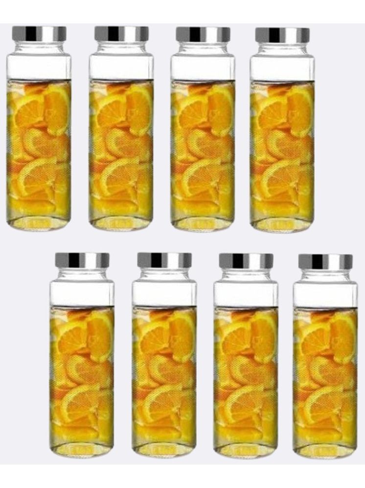     			1st Time Glass Container Jar Glass Transparent Utility Container ( Set of 8 )