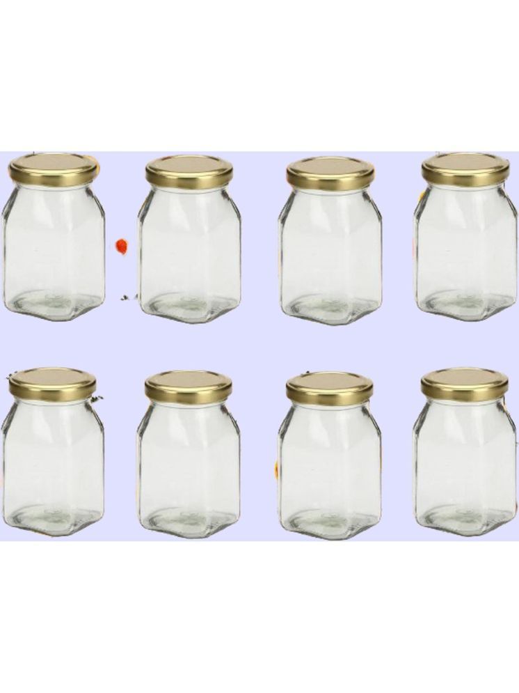     			1st Time Glass Container Jar Glass Transparent Utility Container ( Set of 8 )