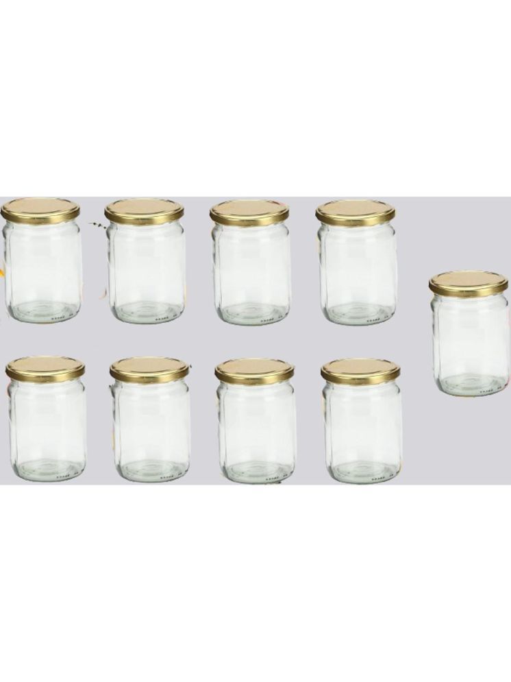     			1st Time Glass Container Jar Glass Transparent Utility Container ( Set of 9 )