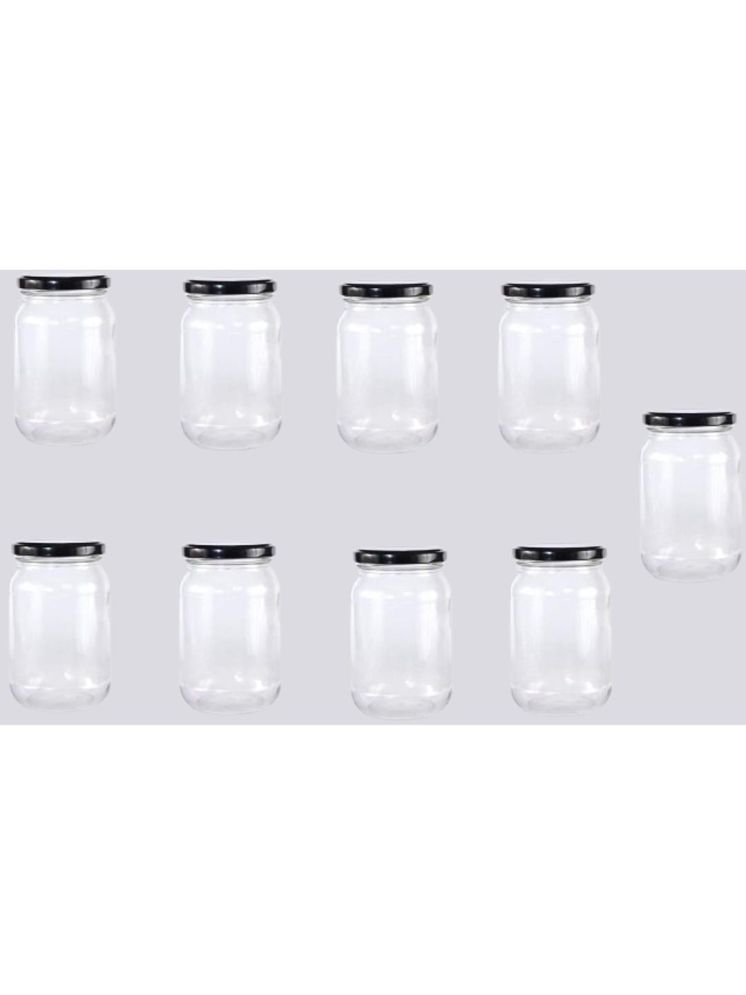     			1st Time Glass Container Jar Glass Transparent Utility Container ( Set of 9 )