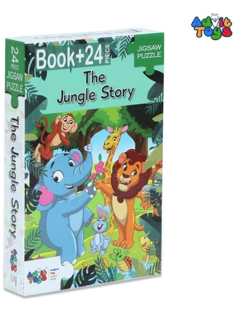     			Advit Toys The Jungle Story - Jigsaw Puzzle | Learning and Educational Toys and Games | Birthday Gift for Children, Return Gift (24 Piece + Fun Fact Book Inside)