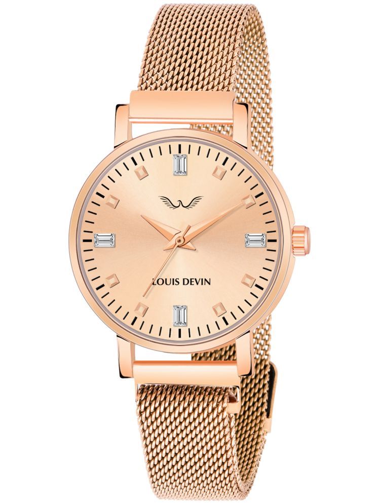     			LOUIS DEVIN Rose Gold Metal Analog Womens Watch