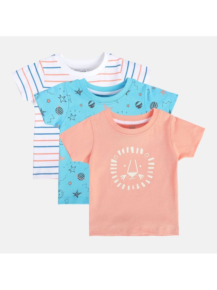     			MINI KLUB Pack of 3 Baby Boys Cotton T-Shirt ( Multi )