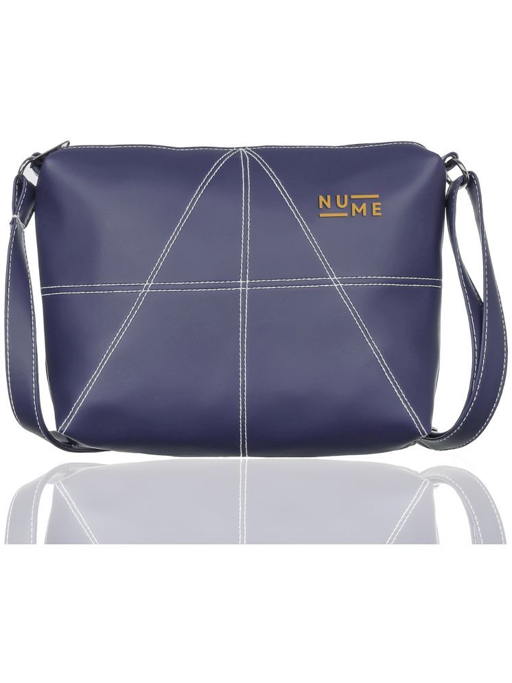     			NuMe Blue PU Sling Bag