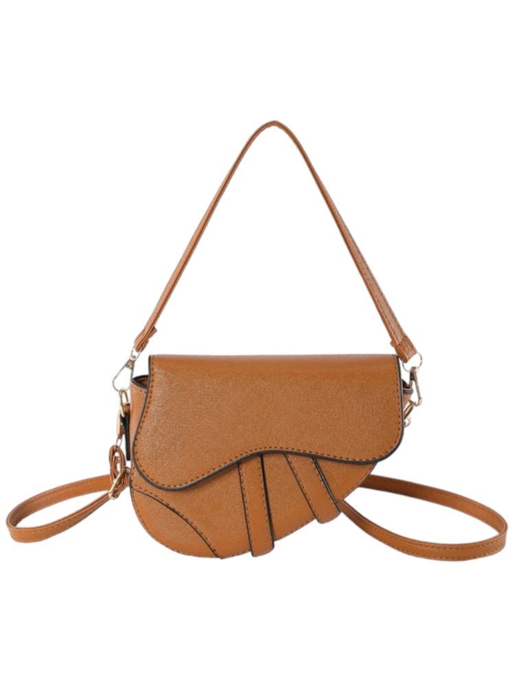     			Santorini Khaki Faux Leather Sling Bag