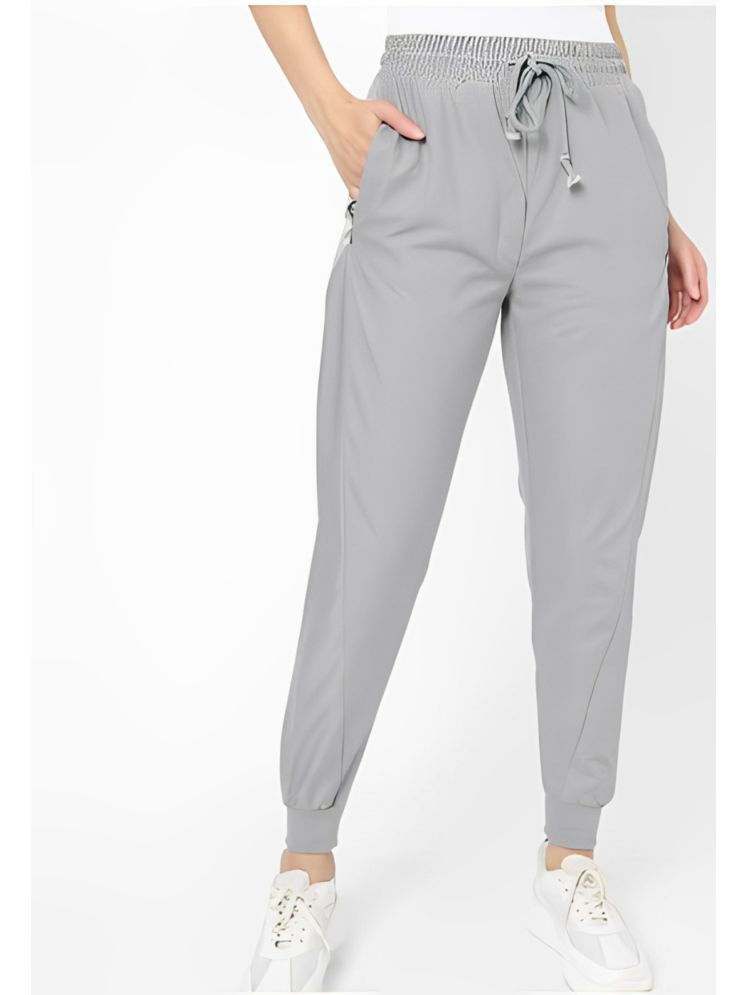     			curvy comfort Grey Lycra Regular Women's Joggers ( Pack of 1 )